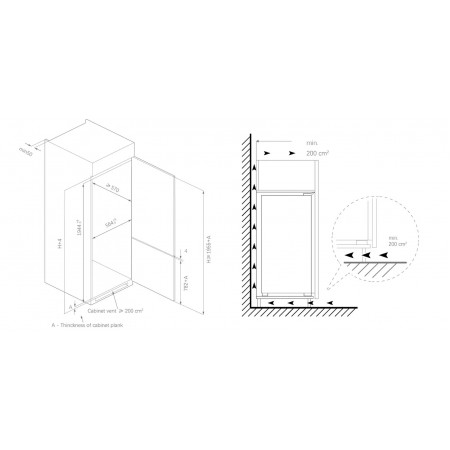 Frigider încorporabil 60 mm FBFN 3122 A-1 Frigider încorporabil 60 mm FBFN 3122 A-1